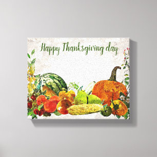 Happy Thanksgiving Day Canvas Print Leinwanddruck