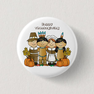 Happy Thanksgiving Day Children Button