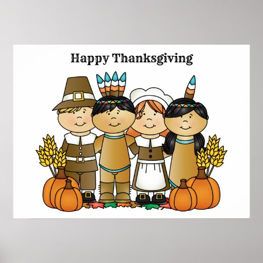 Happy Thanksgiving Day Children Poster (Vorne)