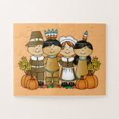 Happy Thanksgiving Day Children Puzzle (Horizontal)