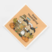 Happy Thanksgiving Day Children Serviette (Ecke)