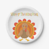 Happy Thanksgiving Day Dinner Pappteller (Vorderseite)