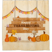 Happy Thanksgiving Day Duschvorhang (Vorderseite)