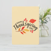 Happy Thanksgiving Day Einladung (Stehend Vorderseite)