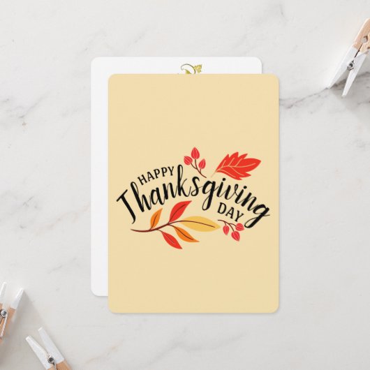 Happy Thanksgiving Day Einladung (Vorderseite/Rückseite Beispiel)