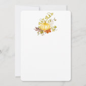 Happy Thanksgiving Day Einladung (Rückseite)