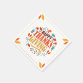 Happy Thanksgiving Day |Fall Holiday Türkei Dinner Serviette (Ecke)