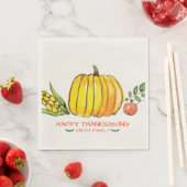 Happy Thanksgiving Day Family Dinner Feier Serviette (Beispiel)