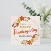 Happy Thanksgiving Day Feiertagskarte (Stehend Vorderseite)
