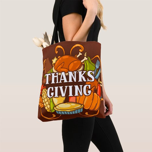 Happy Thanksgiving Day Food Tote Bag Tasche