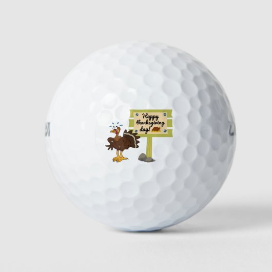 Happy Thanksgiving Day Funny Golfball (Vorderseite)