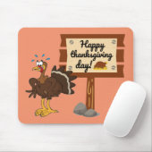 Happy Thanksgiving Day Funny Mousepad (Mit Mouse)