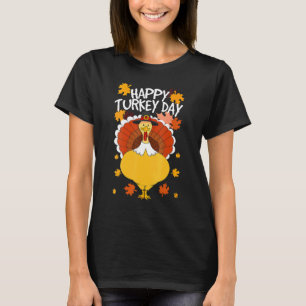 Happy Thanksgiving Day Funny Niedlich Pilgrim Türk T-Shirt