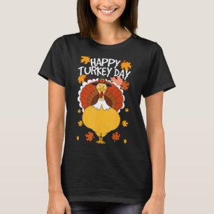 Happy Thanksgiving Day Funny Niedlich Pilgrim Türk T-Shirt