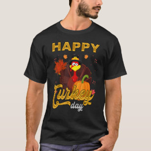 Happy Thanksgiving Day Funny Niedlich Pilgrim Türk T-Shirt