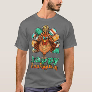 Happy Thanksgiving Day Funny Turkey Feiertag T-Shirt