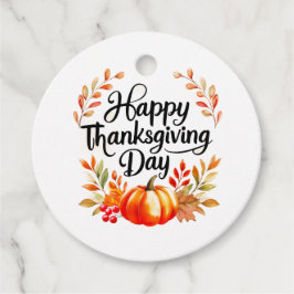 Happy Thanksgiving Day Gevor Tag mit Pumpkin Geschenkanhänger