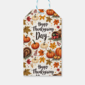 Happy Thanksgiving Day Gift Tags Geschenkanhänger (Rückseite)