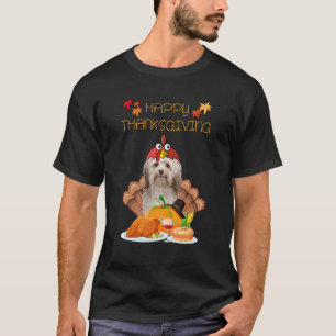 Happy Thanksgiving Day Havanese Dog Türkei T-Shirt