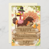 Happy Thanksgiving Day Holiday Card Feiertagskarte (Vorne/Hinten)