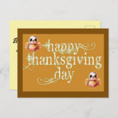 Happy Thanksgiving Day Holiday Postkarte (Vorne/Hinten)