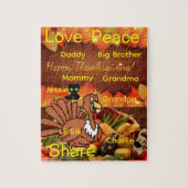 Happy Thanksgiving Day Jigsaw Family Grateful Puzzle (Vertikal)