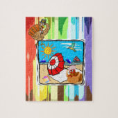 Happy Thanksgiving Day Jigsaw Puzzle, Strand Türke Puzzle (Vertikal)