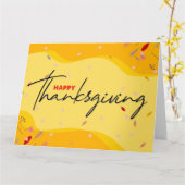 Happy Thanksgiving Day Karte (Gelbe Blume)