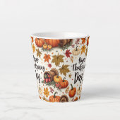 Happy Thanksgiving Day Latte Tasse (Vorderseite)