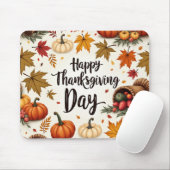 Happy Thanksgiving Day Mousepad (Mit Mouse)