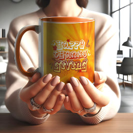 Happy Thanksgiving day orange TASSE
