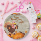 Happy Thanksgiving Day Paper Plate Pappteller (Party)