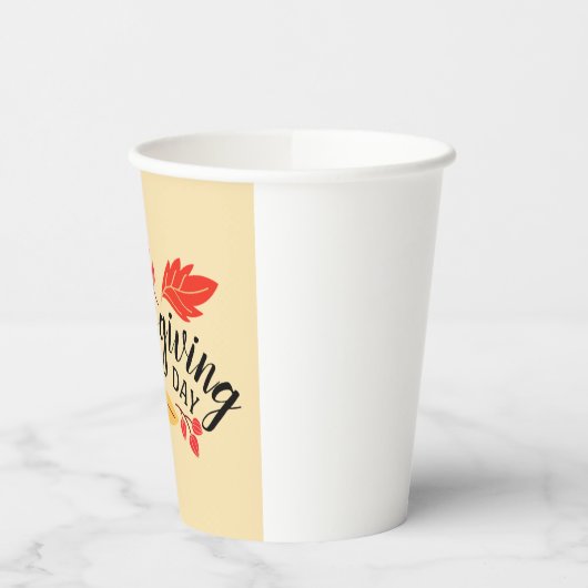 Happy Thanksgiving Day Pappbecher (Links)