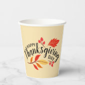 Happy Thanksgiving Day Pappbecher (Vorderseite)