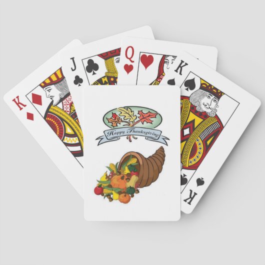 Happy Thanksgiving Day Playing Card Deck Spielkarten (Rückseite)
