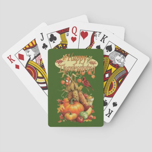 Happy Thanksgiving Day Playing Card Deck Spielkarten (Rückseite)