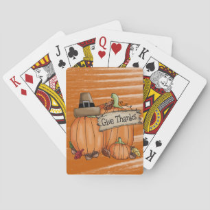 Happy Thanksgiving Day Playing Card Deck Spielkarten
