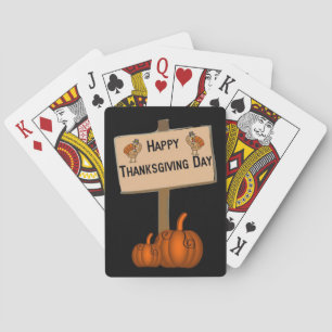 Happy Thanksgiving Day Playing Card Deck Spielkarten