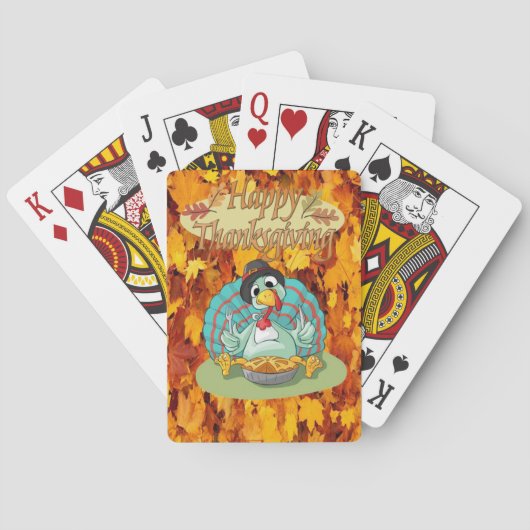Happy Thanksgiving Day Playing Card Deck Spielkarten (Rückseite)