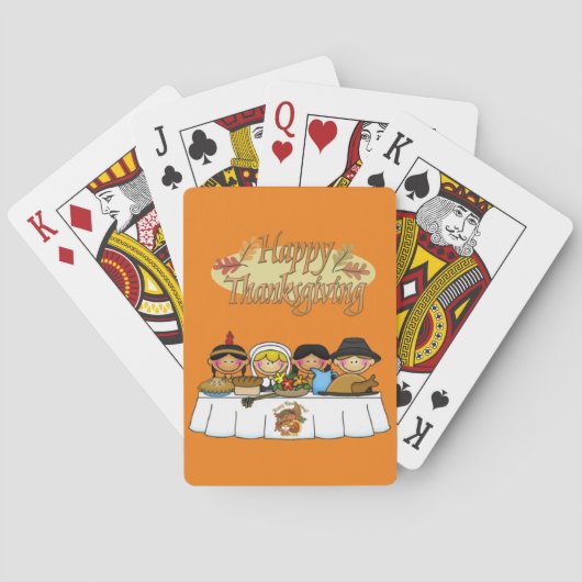 Happy Thanksgiving Day Playing Card Deck Spielkarten (Rückseite)