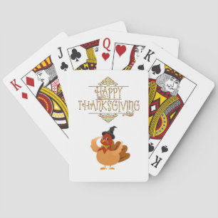 Happy Thanksgiving Day Playing Card Deck Spielkarten