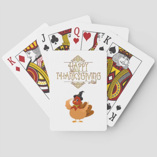 Happy Thanksgiving Day Playing Card Deck Spielkarten (Rückseite)