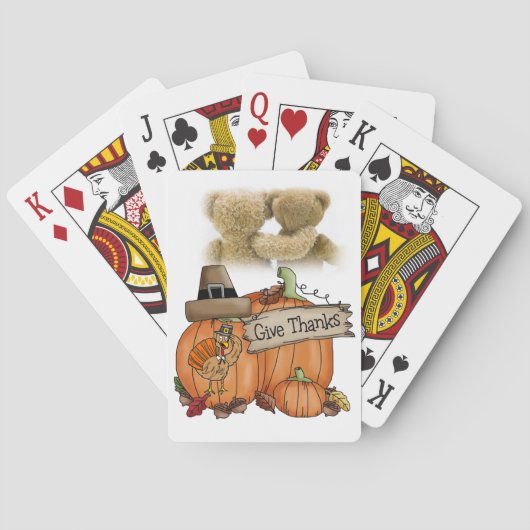 Happy Thanksgiving Day Playing Card Deck Spielkarten (Rückseite)