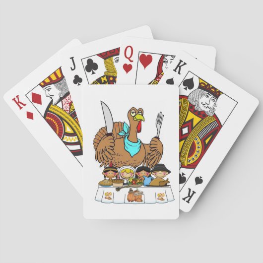 Happy Thanksgiving Day Playing Card Deck Spielkarten (Rückseite)