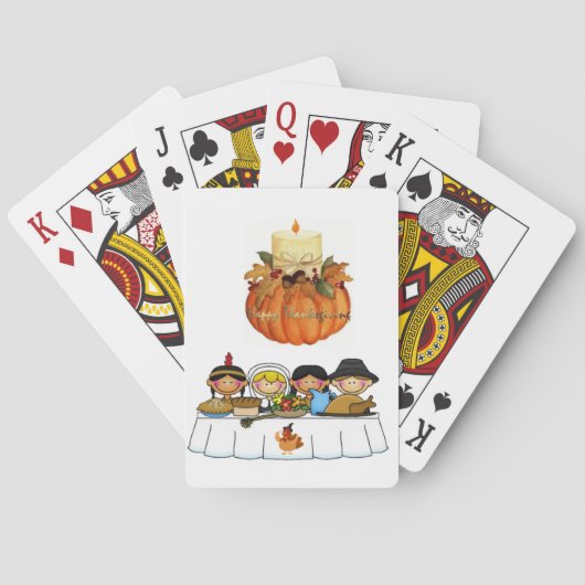 Happy Thanksgiving Day Playing Card Deck Spielkarten (Rückseite)