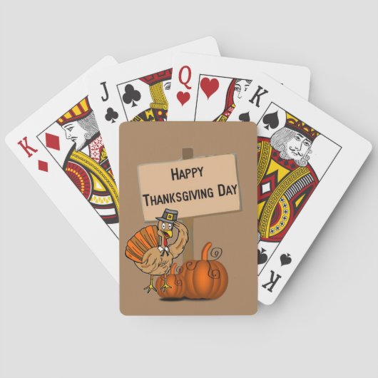 Happy Thanksgiving Day Playing Card Deck Spielkarten (Rückseite)