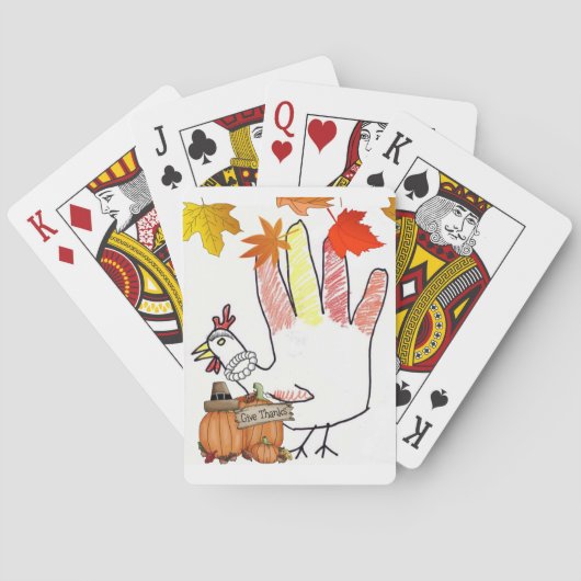 Happy Thanksgiving Day Playing Card Deck Spielkarten (Rückseite)