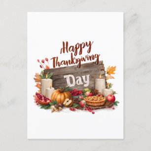 Happy Thanksgiving Day Postcard Feiertagspostkarte