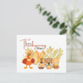 Happy Thanksgiving Day Postkarte (Stehend Vorderseite)