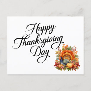 Happy Thanksgiving Day Postkarte